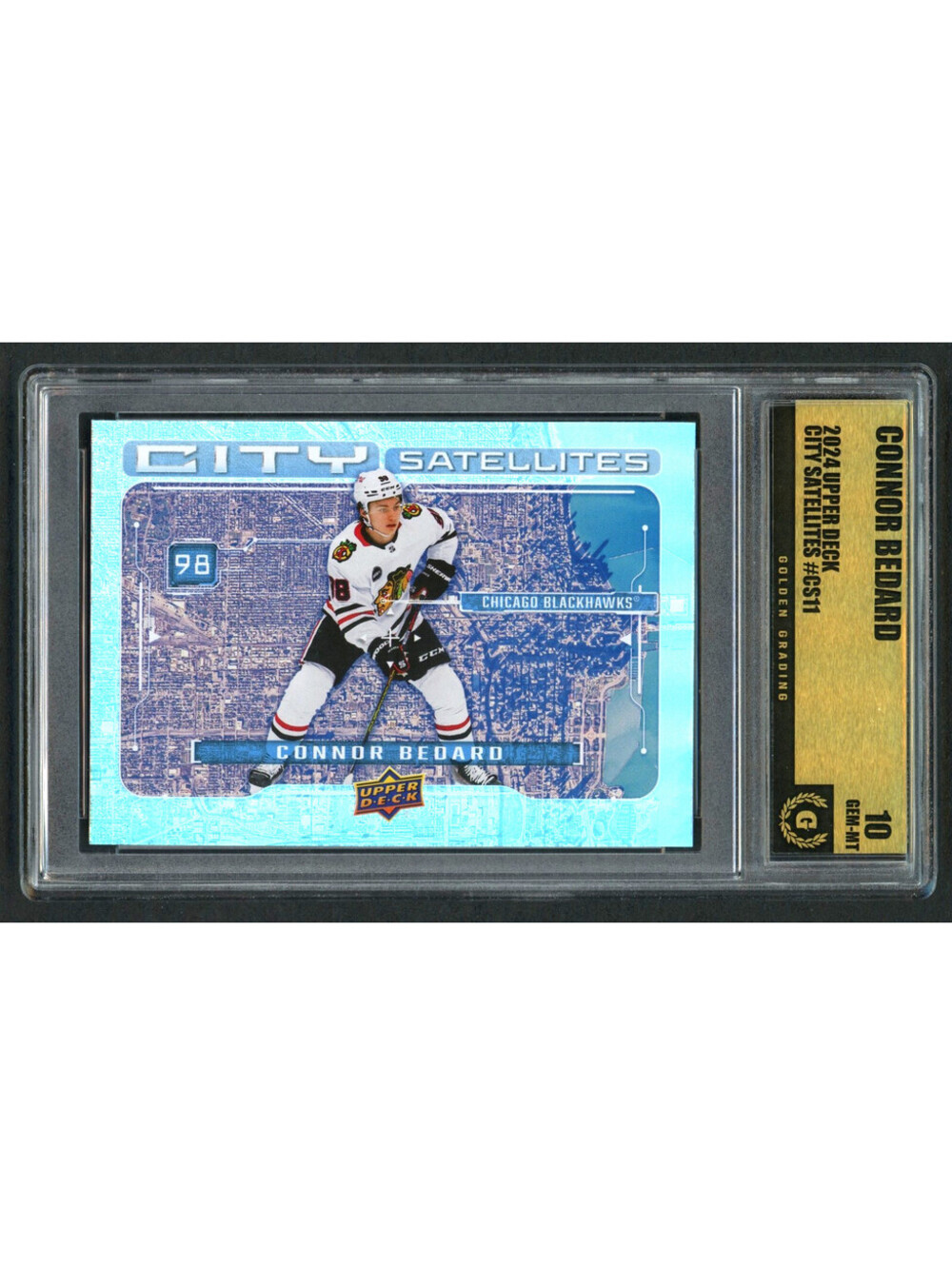 2024-25 Upper Deck #CS-11 Connor Bedard City Satellites Graded Gem Mint 10